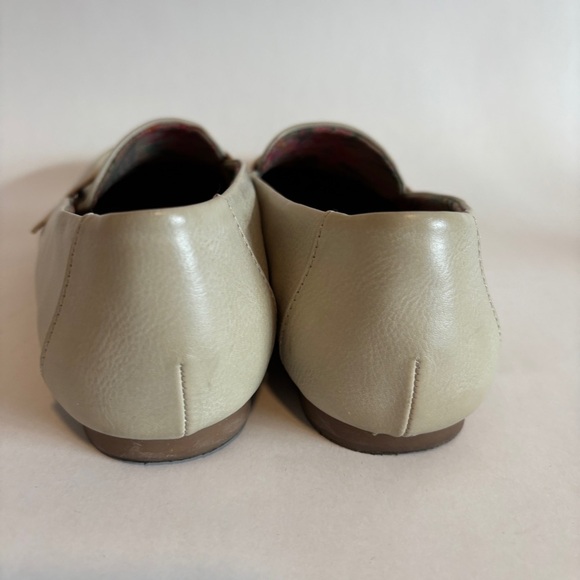 KORKS kork ease womens cream vegan leather Posie Penny Loafer flats shoes size 9 - Picture 13 of 13